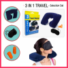 3in1 Travel Selection Travel Set - Comfortable Neck Pillow, Eye Shade Mask, Ear Plugs