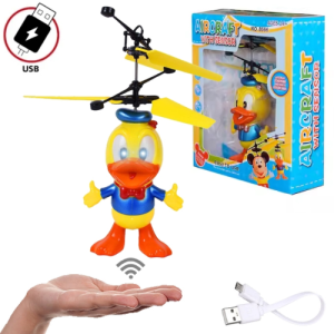 Hand Sensor Control Rechargeable Donald Duck Toy For Kids - Lights Feature - Size Approx. 7 inches