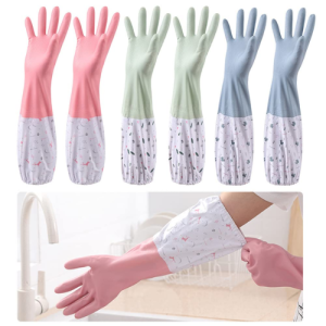 Dishwashing Cleaning Rubber Gloves Non-Slip Kitchen Glove Waterproof
