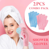 Bath Gloves Shower Cleaning Bath Glove SPA Foam Rubbing Mud Peeling Exfoliating Gloves Bathing Massage Gloves Bathroom Supplies