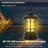 Outdoor Camping Light Retro USB Rechargeable Portable Hanging Atmosphere Lantern