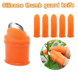 Silicone Vegetable and Fruit Thumb Cutter Finger Cutter 5 in 1 - kitchen accessories