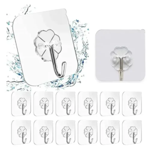 10 pcs Wall Hooks for Hanging Strong - 10Pcs Hooks for Wall Without Drilling- Wall Hangings Hooks Adhesive/Wall Hanger for Clothes/Wall Hook, Clips, Sticker for Cloth Hangers, Photo Frames