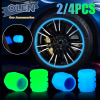 Indispensable - 4 pcs Luminous Car Wheel Tire Valve Caps Tyre Rim Stem Covers