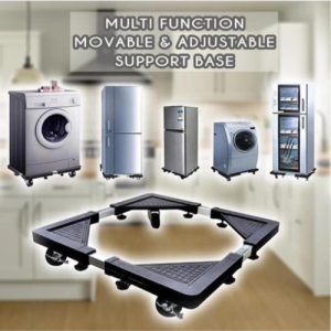 Universal Adjustable Movable Base Stand for Washing Machine, Refrigerator, Appliances - Movable Refrigerator Floor Trolley Fridge Stand Washing Machine Holder Refrigerator Fridge Floor Stand Mini Washing Machine Holder