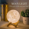 LED Moon Lamp Night Light Colors For Gifts with Wooden color Stand Moon light lamp
