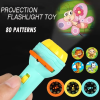 Mini Projector Torch Kids Flashlight Story book Educational Light-up Toys Sleep Light Preschool Fairy Tale Projection Lamp gift
