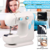 306 Portable Dual Speed Mini Sewing Machine Double Thread & Speed with Cutter & Light Auto-rewind Foot Pedal