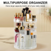 360 Degree Rotation Transparent Acrylic Cosmetics Storage Box Fashion Spin Multi-function Detachable Makeup Beauty Organizer