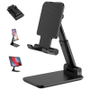 Cell Phone Stand, Foldable Portable Desktop Stand Adjustable Height and Angle Phone Holder for Desk Sturdy Stand Compatible with Smartphone/iPad/Kindle/Tablet (White)- Docks & Stands