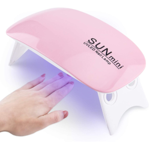 Mini Gel Nail Lamp, Portable Professional 6W UV LED Gel Nail Dryer with USB, Curing Lamp Professional Nail Art Tool Accessory for All Gel Nail Polish