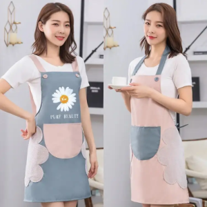 Waterproof Kitchen Apron Apron Kitchen Cooking And Washing Dishes Big Pocket Housework Apron Good Effect And Easy To Use